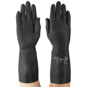 Ansell AlphaTec 87-118 Black Industrial Chemical-Resistant Gloves